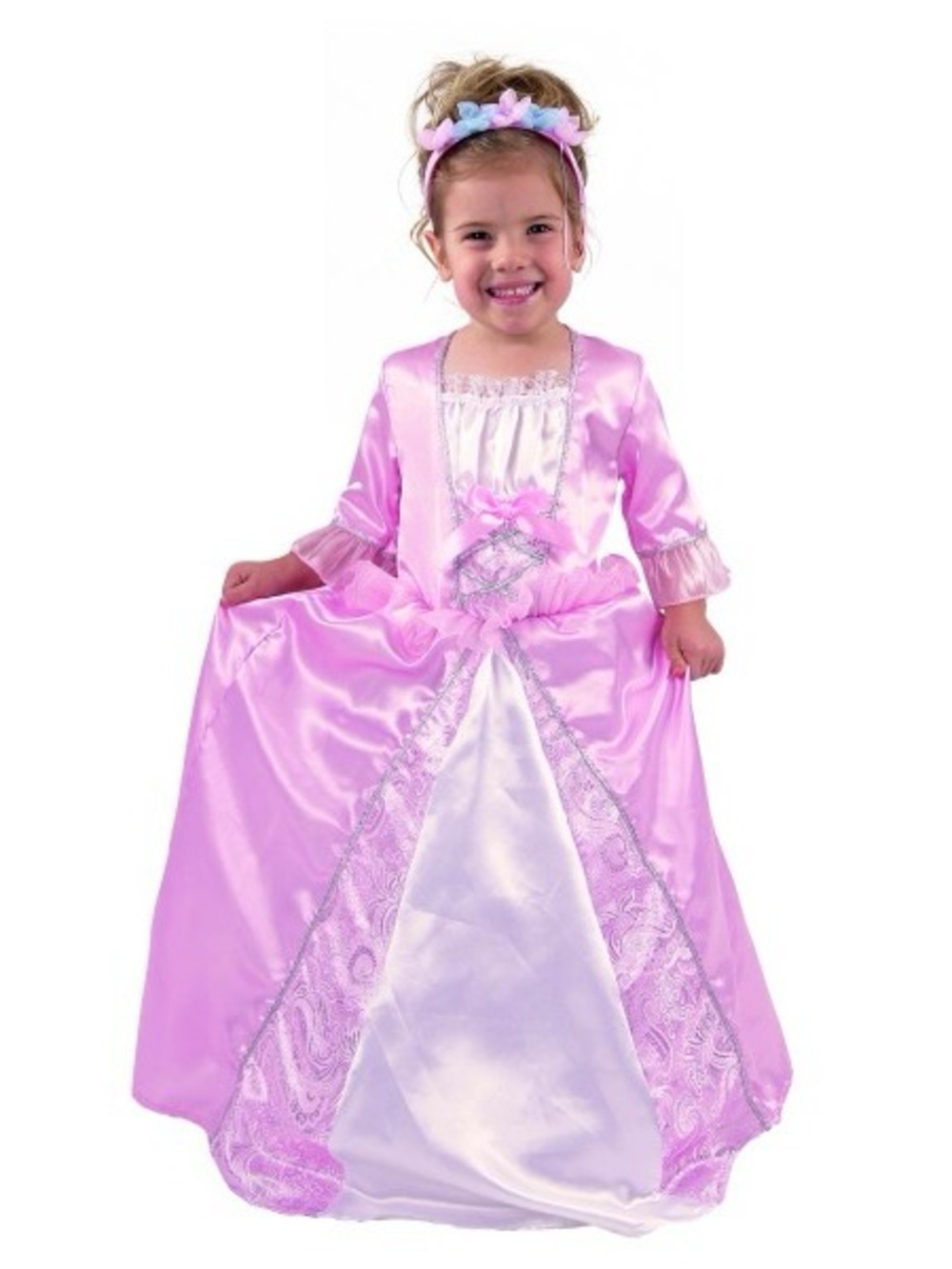 Pink Princess Satin Costume Dress for Kids